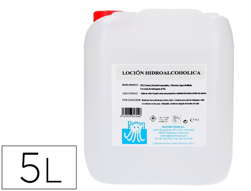 [161807] Gel hidroalcoholico para manos limpia y desinfecta sin aclarado garrafa 5 litros