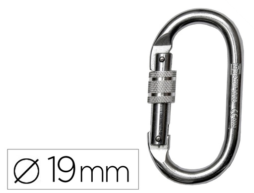 [160742] Mosqueton faru acero galvanizado virola 19 mm resistencia 25 kn