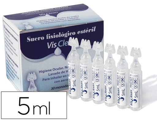 [160510] Suero fisiologico esteril visclean monodosis 5 ml caja de 30 unidades