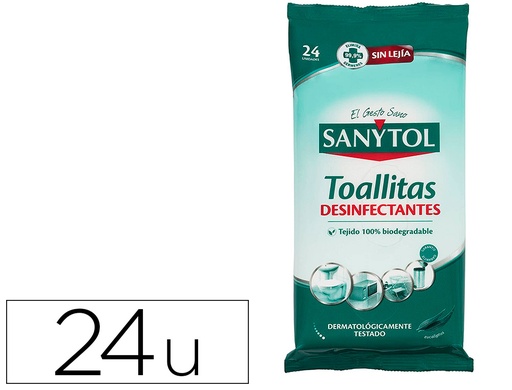 [160184] Toallita desinfectante sanytol biodegradable paquete de 30 unidades