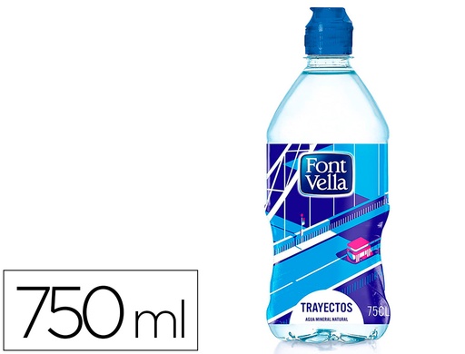 [159960] Agua mineral natural font vella botella de 750 ml