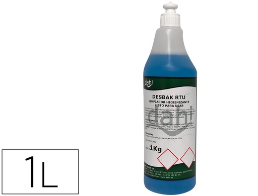 [159498] Limpiador bactericida dahi desbak azul botella 1 litro