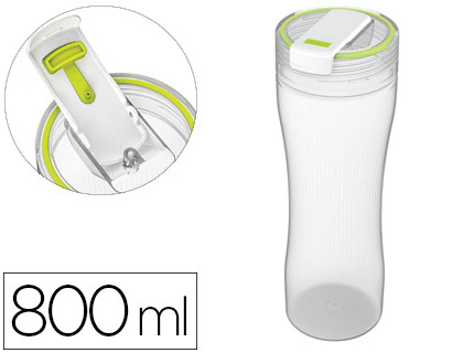 [150480] Vaso bebidas offisys capacidad 0,8 l doble apertura limpieza facil 100% hermetico 81x240 mm