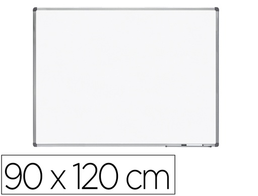 [169610] Pizarra blanca rocada lacada magnetica marco aluminio con cantoneras 90x120 cm