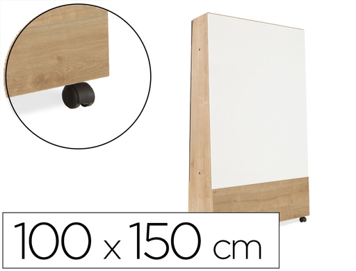 [169536] Pizarra blanca rocada skinwhiteboard pro serie naturas con tripode doble cara melamina 100x150 cm