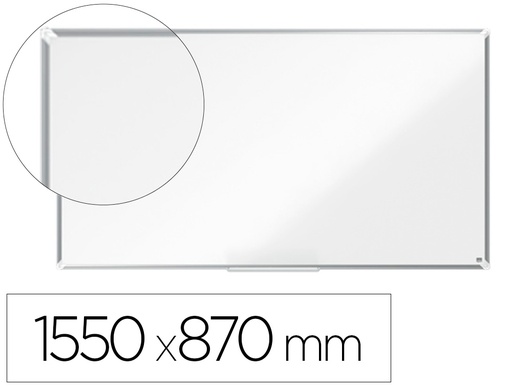 [163225] Pizarra blanca nobo premium plus acero lacado formato panoramico 70/' magnetica 1550x870 mm