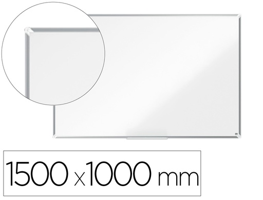 [163214] Pizarra blanca nobo premium plus acero vitrificado magnetica 1500x1000 mm