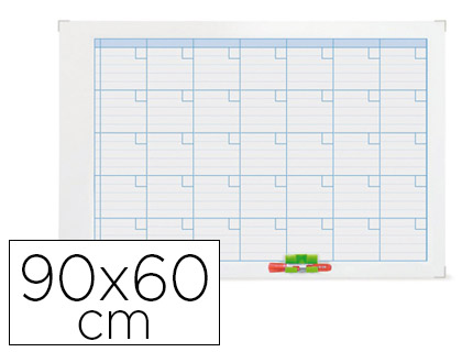 [78445] Planning magnetico nobo mensual rotulable marco metalico 90x60 cm