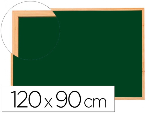 [27525] Pizarra verde q-connect marco de madera 120x90 cm sin repisa