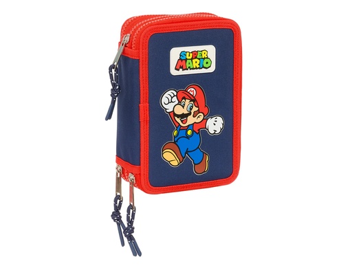 [238606] Plumier escolar safta triple 36 piezas super mario world 195x125x55 mm