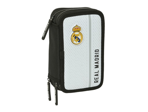 [238601] Plumier escolar safta triple 36 piezas real madrid 1 equipacion 24/25 195x125x55 mm