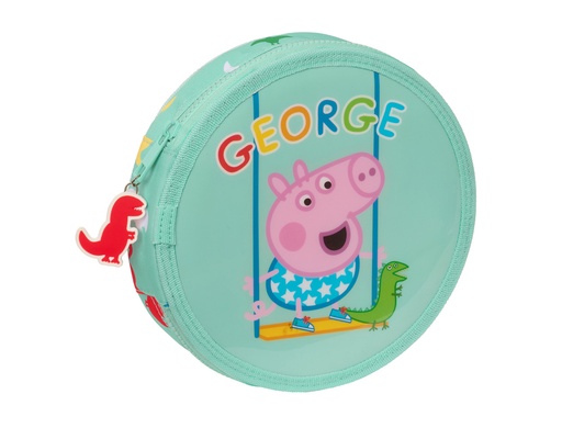 [237415] Plumier escolar safta redondo 18 piezas peppa pig george 210x35 mm