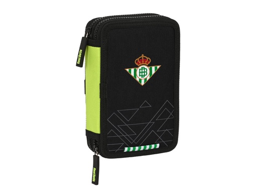 [234680] Plumier escolar safta doble pequeño 28 piezas real betis balompie 195x125x40 mm