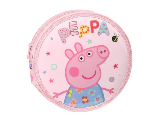 [228868] Plumier escolar safta con cremallera 18 piezas 210x35 mm peppa pig having fun