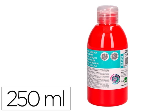 [166317] Pintura acrilica liderpapel bote de 250 ml rojo