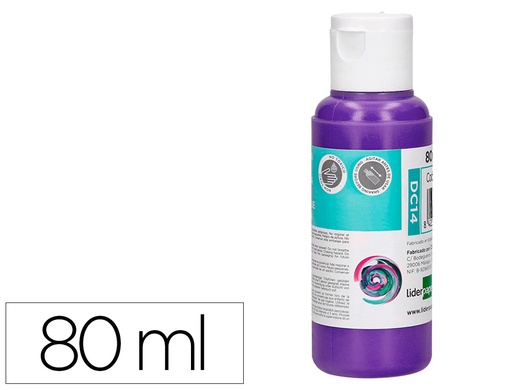 [166308] Pintura acrilica liderpapel bote de 80 ml violeta