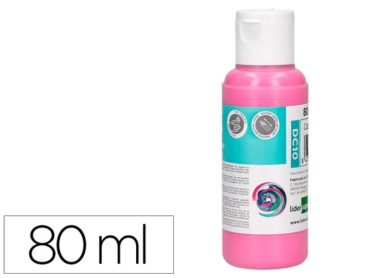 [166304] Pintura acrilica liderpapel bote de 80 ml rosa