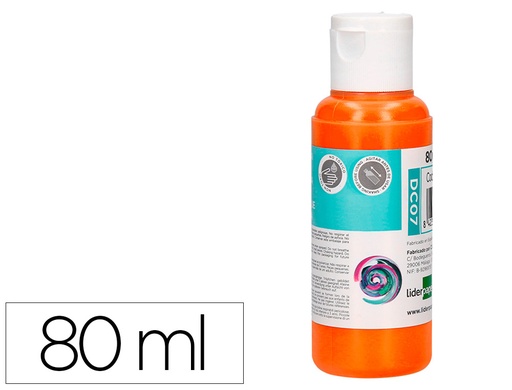 [166301] Pintura acrilica liderpapel bote de 80 ml naranja