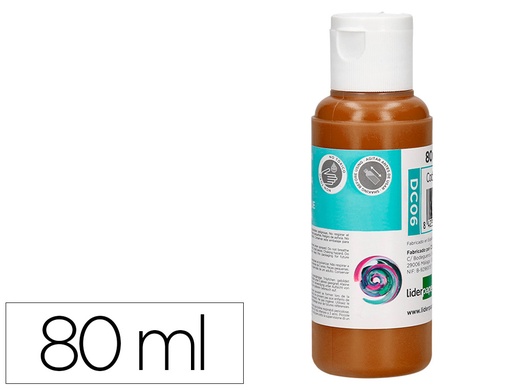 [166300] Pintura acrilica liderpapel bote de 80 ml marron