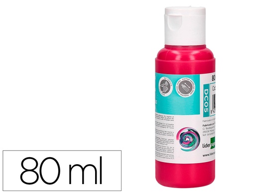 [166299] Pintura acrilica liderpapel bote de 80 ml magenta