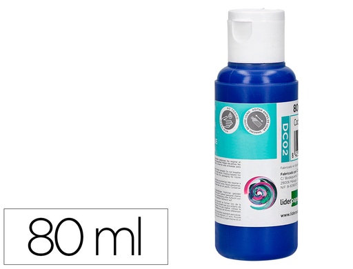 [166296] Pintura acrilica liderpapel bote de 80 ml azul ultramar