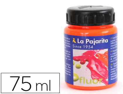 [72375] Pintura acrilica la pajarita f-02 naranja fluorescente 75ml