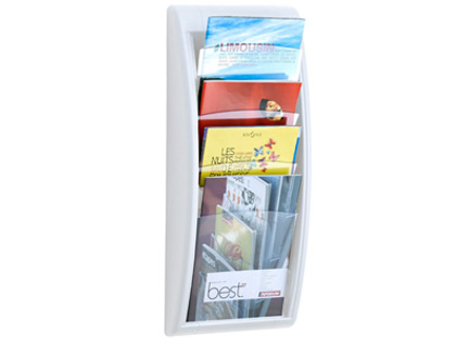 [76114] Expositor mural paperflow din a4 blanco 4 casillas 650x290x95 mm