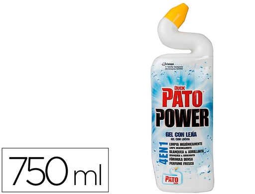 [59986] Limpiador de inodoro pato formula 4 en uno gel con lejia 750 ml