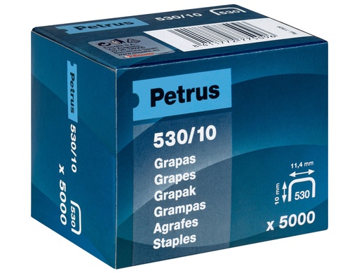 [3762] Grapas petrus nº 530/10 caja de 5000