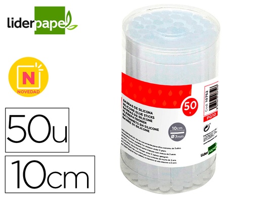 [10752] Barra termofusible liderpapel de 7 mm de diametro x 100 mm de alto caja de 50 unidades