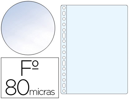 [63970] Funda multitaladro esselte folio polipropileno 80 mc cristal caja de 100 unidades