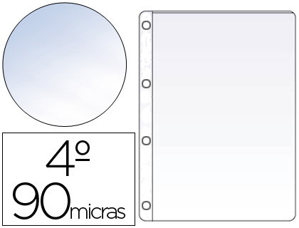 [63901] Funda saro pvc cuarto cuatro taladros 90 mc cristal caja de 100 unidades