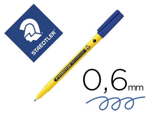 [171865] Rotulador staedtler noris writing pen 307 tinta base de agua punta fina trazo 0,6 mm azul