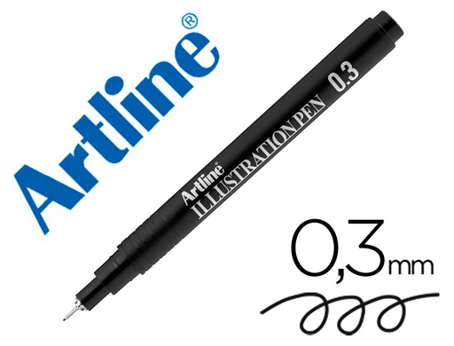 [171266] Rotulador artline calibrado micrometrico negro illustration pen ek-283iln punta poliacetal 0,3mm