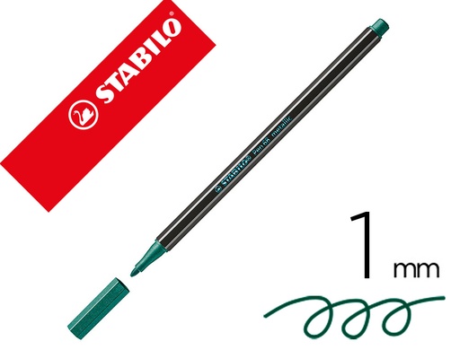 [153650] Rotulador stabilo acuarelable pen 68 metalico verde punta gruesa 1mm