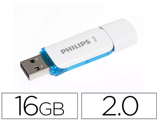 [169875] Memoria usb philips flash usb 2.0 16gb snow blue