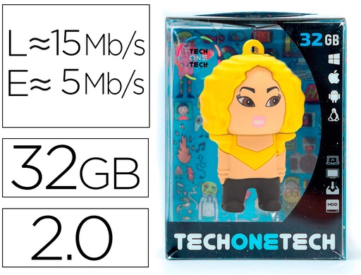 [161845] Memoria usb tech on tech shasha kira 32 gb