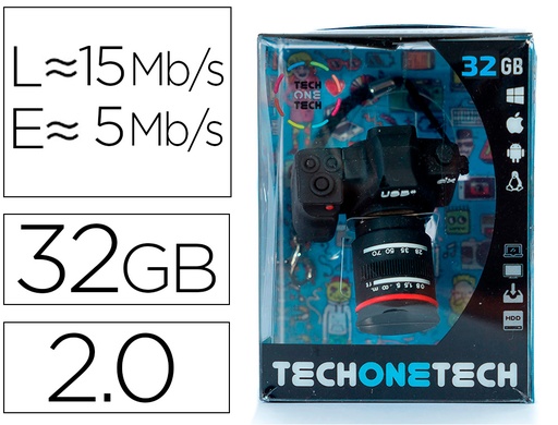 [161838] Memoria usb tech on tech camara fotos dx 32 gb