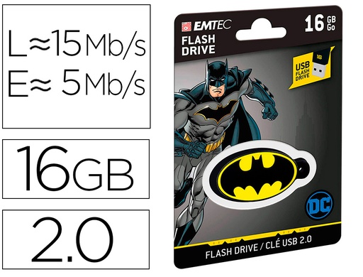 [160160] Memoria usb emtec flash 16 gb usb 2.0 collector batman