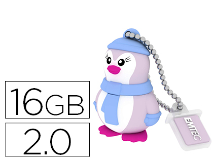 [154057] Memoria usb emtec flash 16 gb 2.0 pinguino