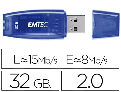 [46103] Memoria usb emtec flash c410 32 gb 2.0 azul