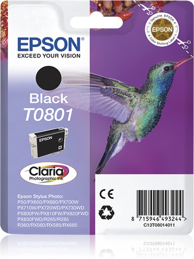 [35103] Epson Stylus Photo R-265/360/RX-560/585/685 Cartucho Negro (Radiofrecuencia + acoustic magnetic)