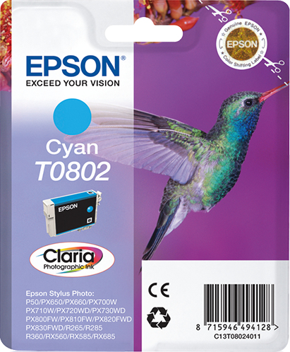 [8827] Epson Stylus Photo R-265/360/RX-560/585/685 Cartucho Cian